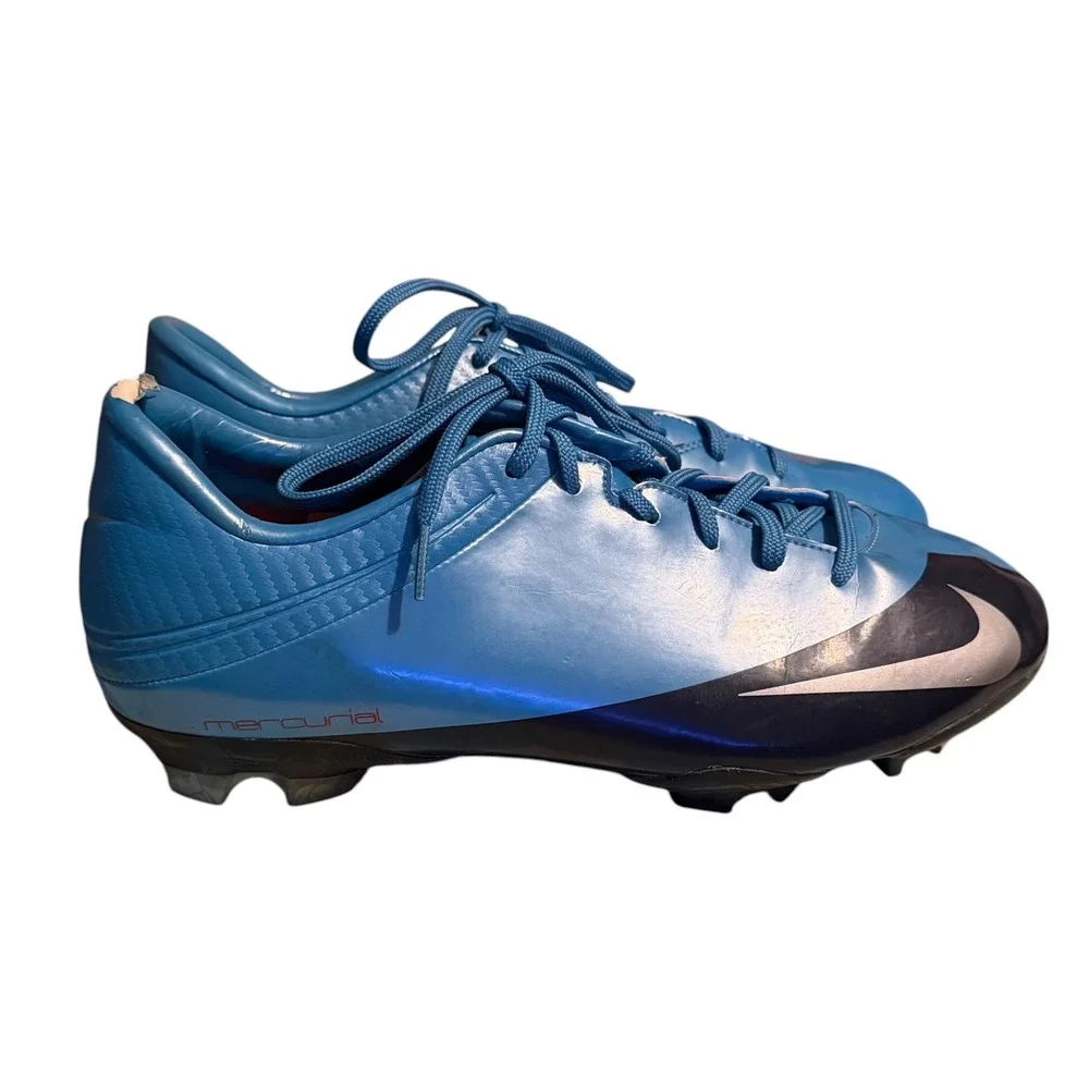 Nike Mercurial Vapor V FG Orion Blue / Silver Soccer Cleats 354535-404 Men's 11
